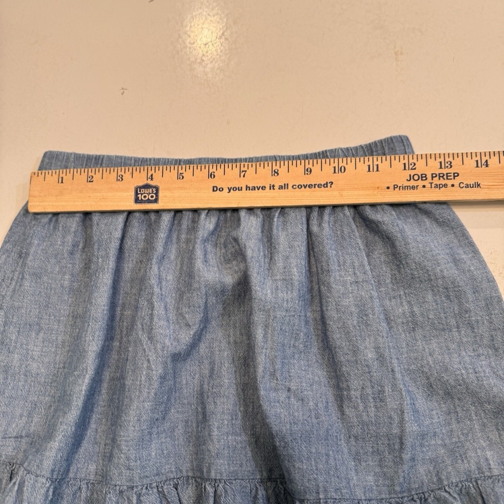 VINEYARD VINES Blue‎ Denim Skirt Girls Size L ( 14 ) Ruffle Country Western - Picture 6 of 7